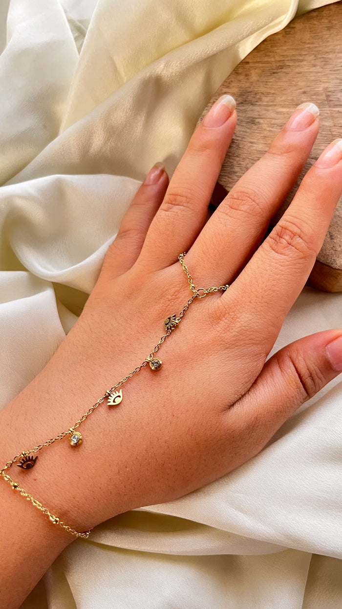Evil Eye Hand Ring Chain