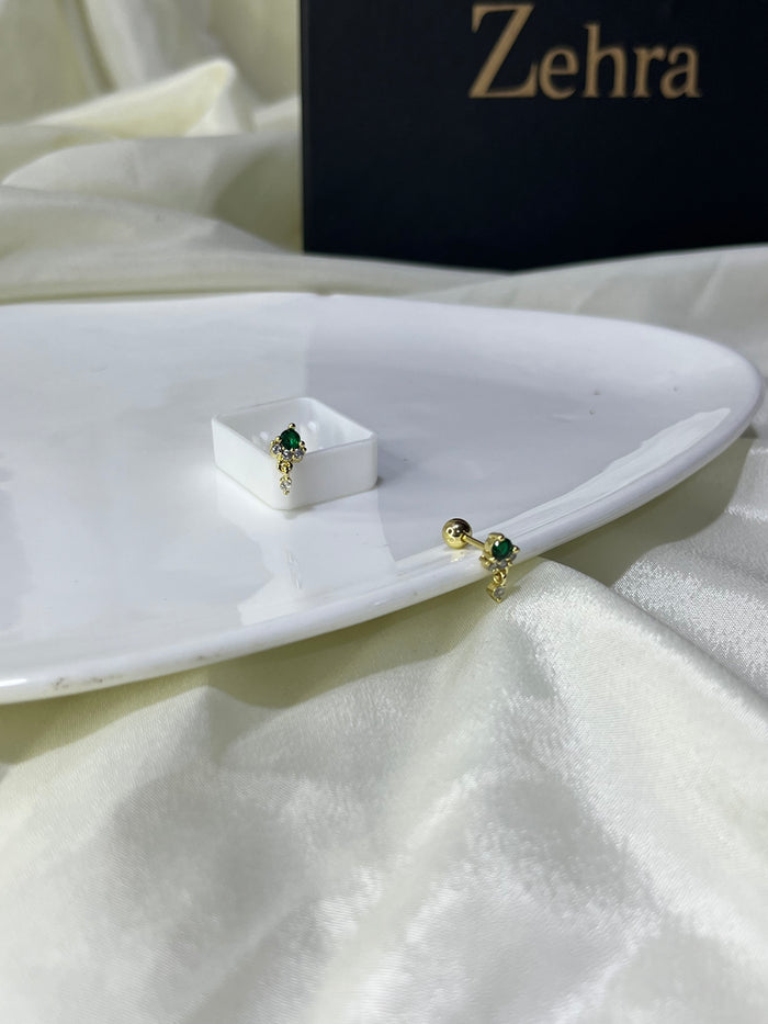Green Stone Hanging Pair