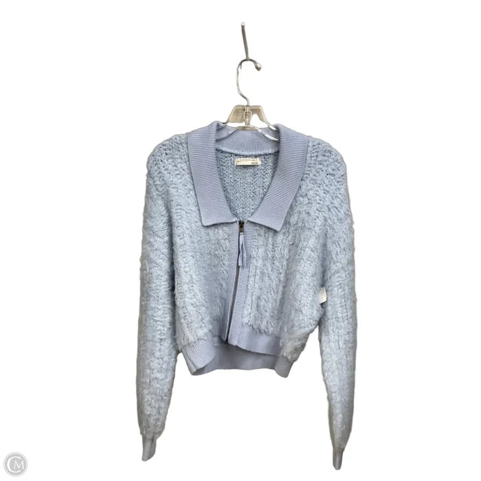 Jacket Faux Fur & Sherpa By Anthropologie In Blue, Size: M