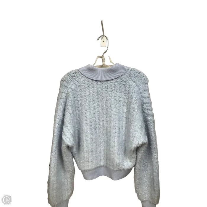 Jacket Faux Fur & Sherpa By Anthropologie In Blue, Size: M