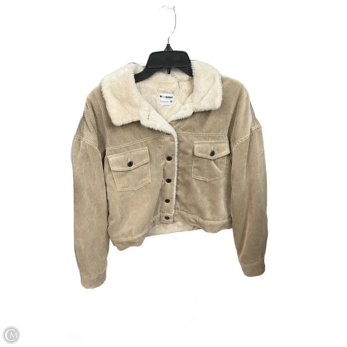 Jacket Faux Fur & Sherpa By Ci Sono In Beige, Size: M