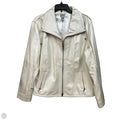 Jacket Leather By Chicos In White, Size: Xl