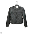 Jacket Leather By Ellen Tracy In Black, Size: S