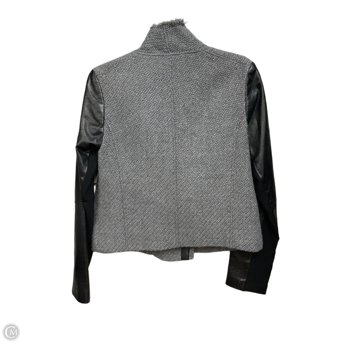 Jacket Moto By Vince In Black & Grey, Size: L