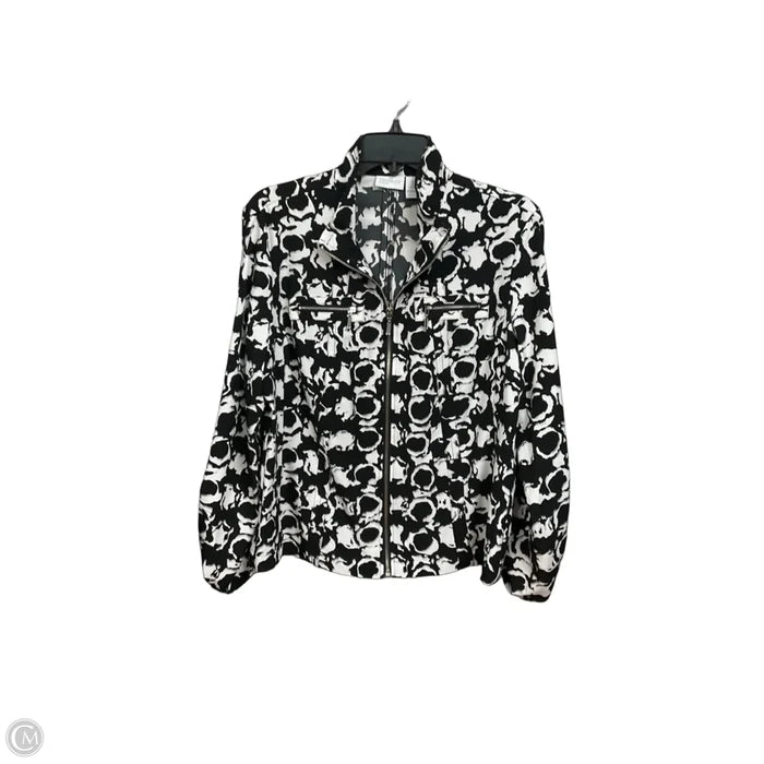 Jacket Other By Chicos In Black & White, Size: M