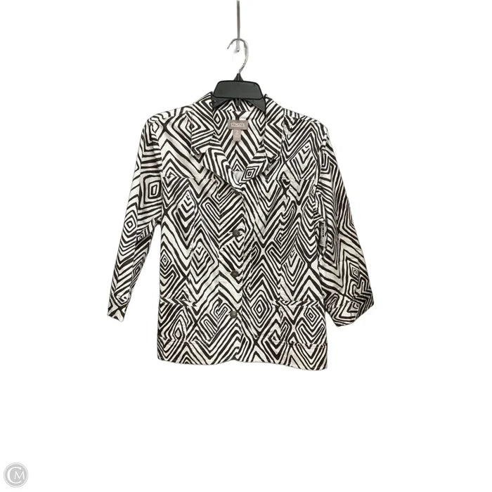 Jacket Other By Chicos In Brown & White, Size: L