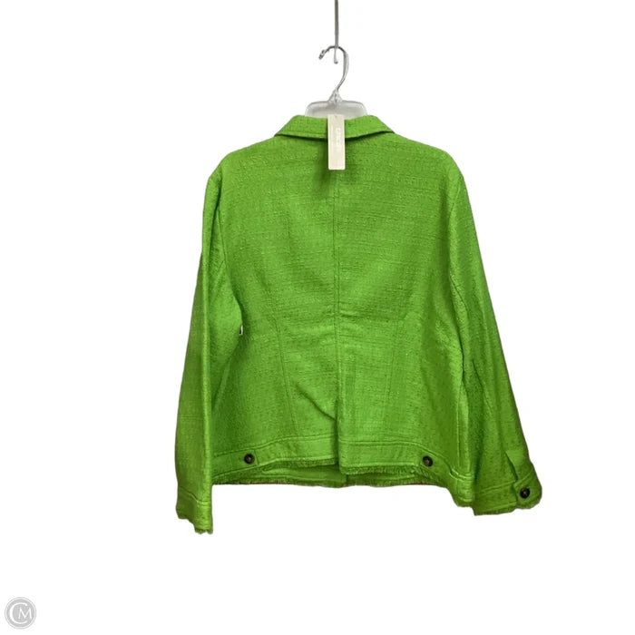 Jacket Other By Chicos In Green, Size: Xl