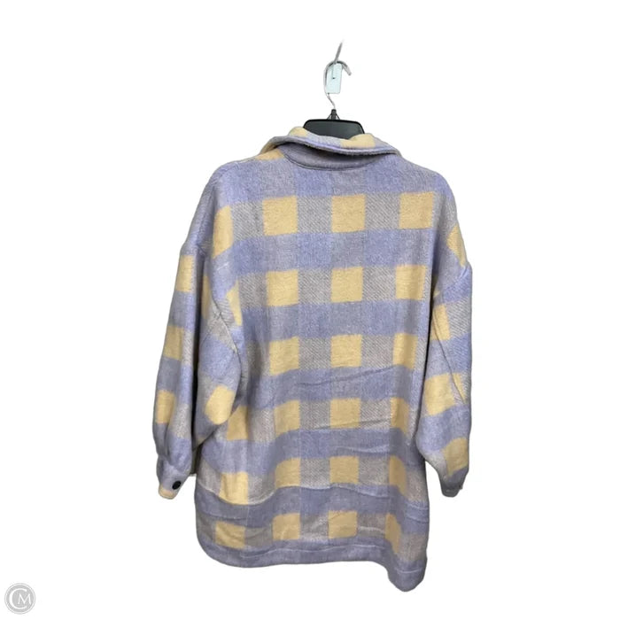 Jacket Shirt By Princess Polly In Purple & Tan, Size: M
