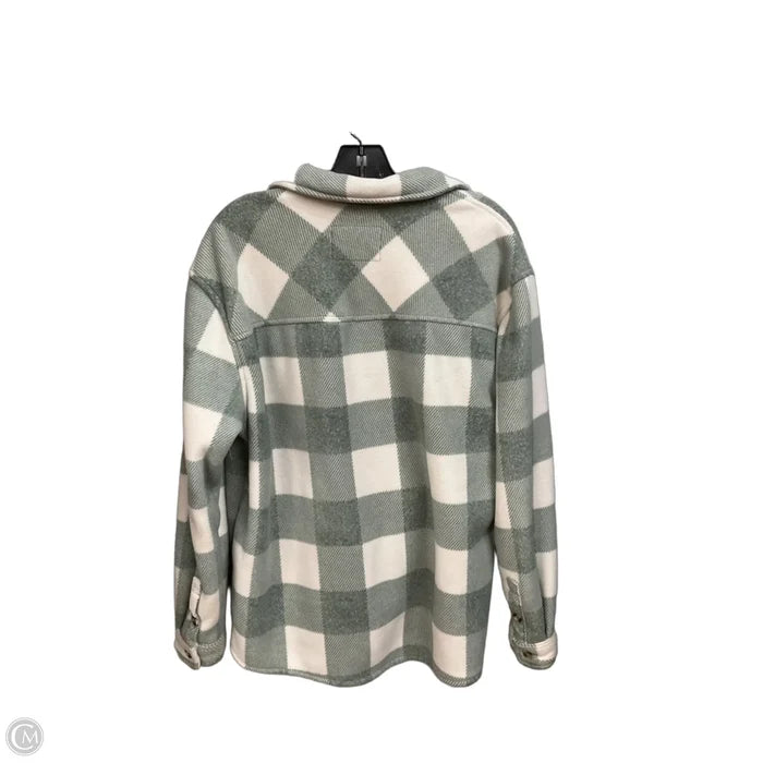 Jacket Shirt By Sage In Plaid Pattern, Size: Xl