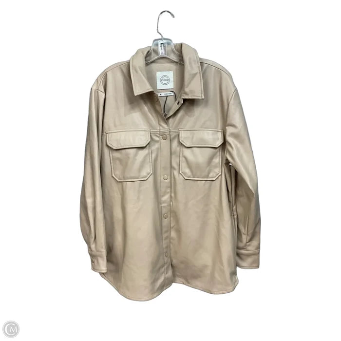 Jacket Shirt By Stoosh In Tan, Size: M