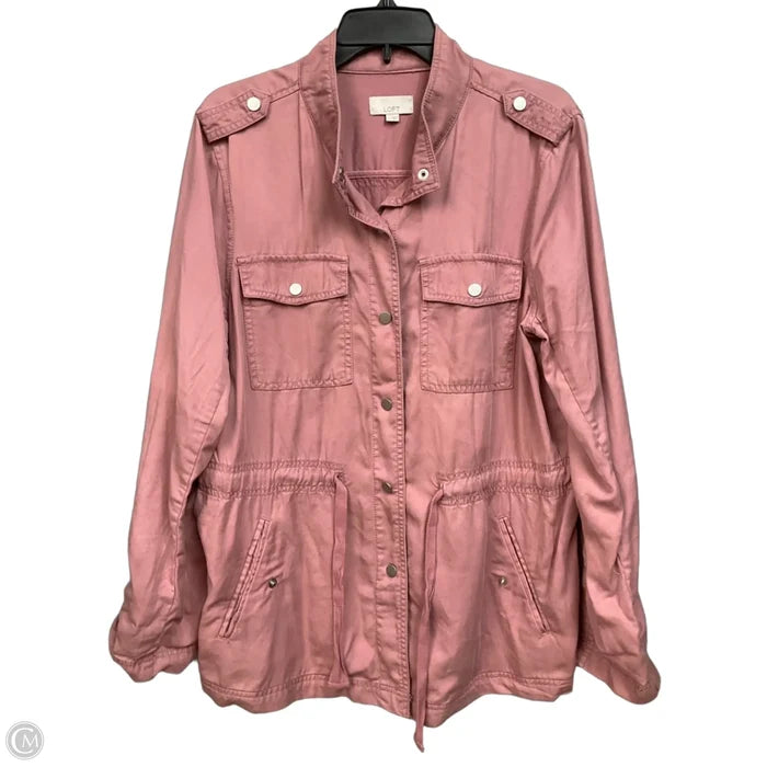 Jacket Utility By Loft In Pink, Size: L