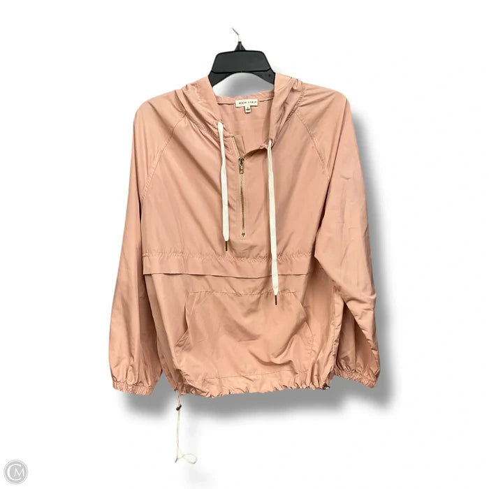 Jacket Windbreaker By Main Strip In Peach, Size: S
