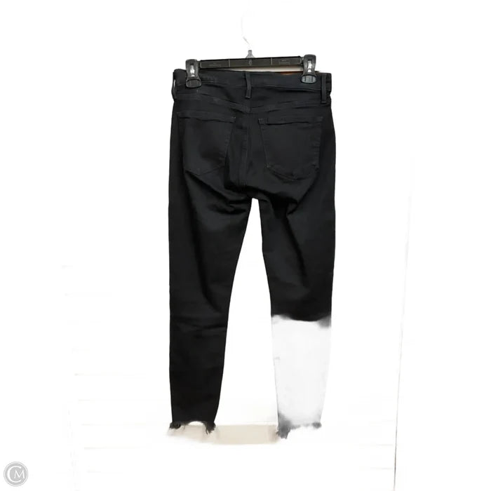 Jeans Cropped By Loft In Black Denim, Size: 0