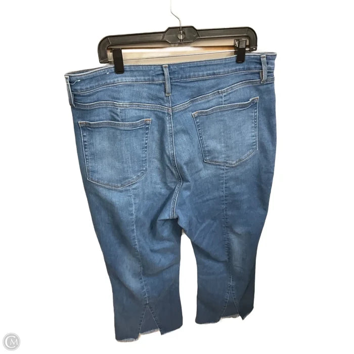 Jeans Cropped By Loft In Blue Denim, Size: 18
