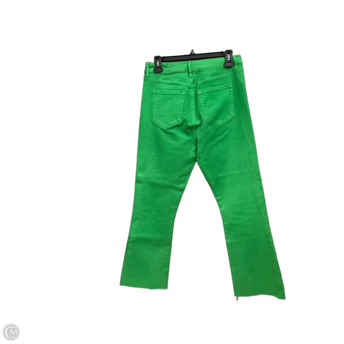 Jeans Cropped By Loft In Green Denim, Size: 4