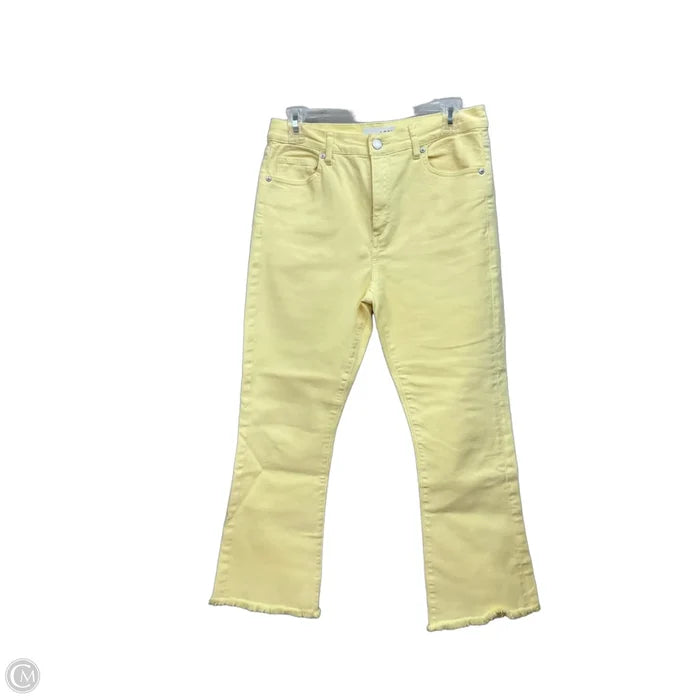 Jeans Cropped By Loft In Yellow Denim, Size: 4