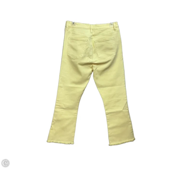 Jeans Cropped By Loft In Yellow Denim, Size: 4