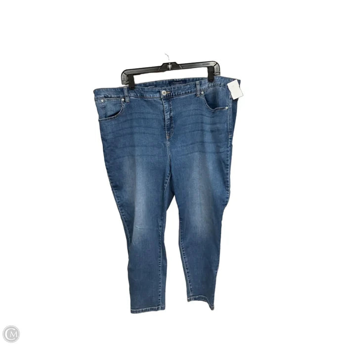 Jeans Cropped By Talbots In Blue Denim, Size: 22