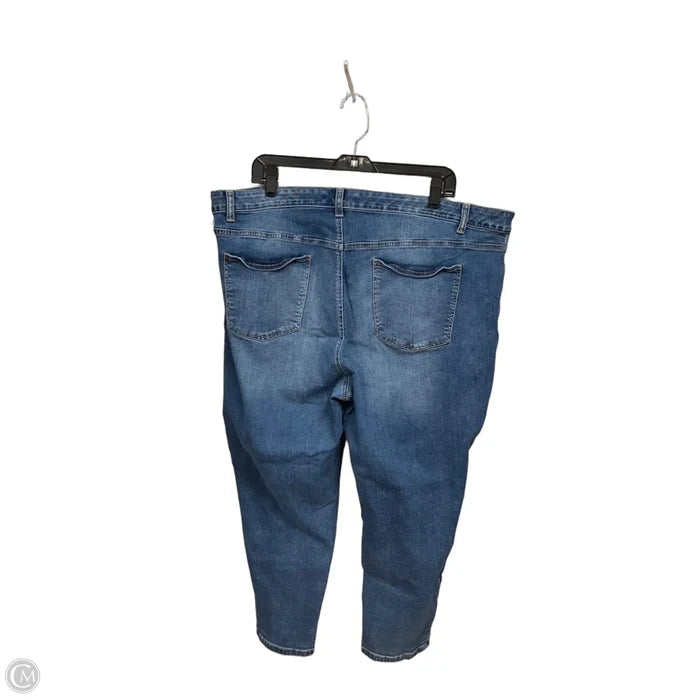 Jeans Cropped By Talbots In Blue Denim, Size: 22