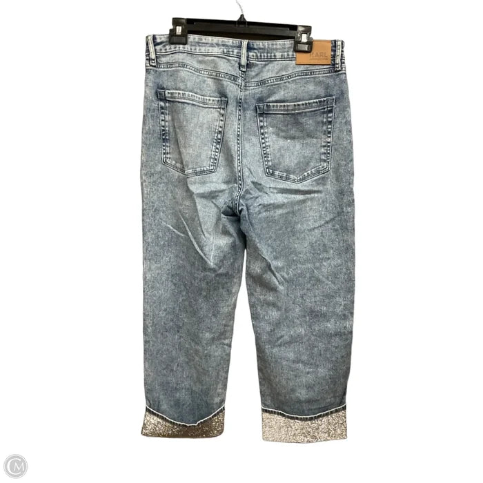 Jeans Designer By Karl Lagerfeld In Blue Denim, Size: 12