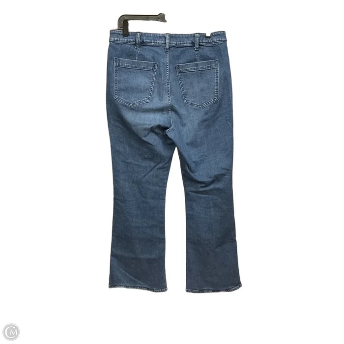 Jeans Flared By Gap In Blue Denim, Size: 14