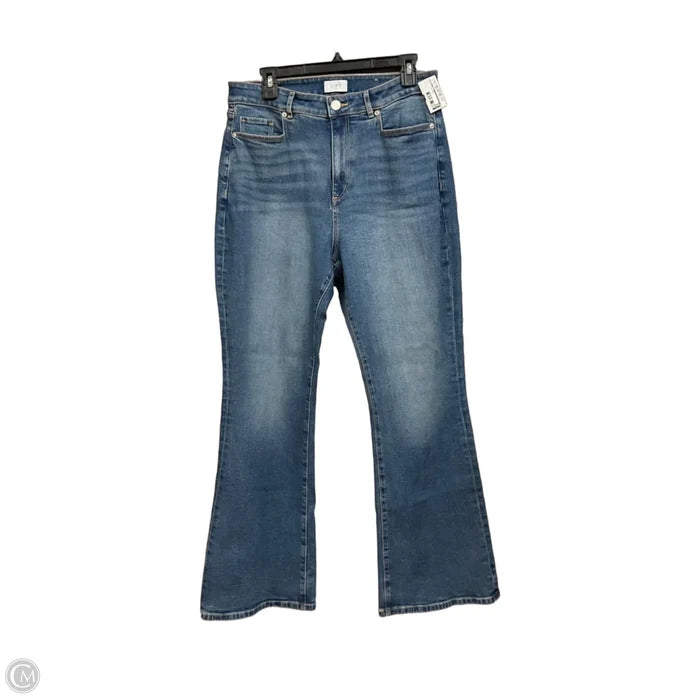 Jeans Flared By Loft In Blue Denim, Size: 10