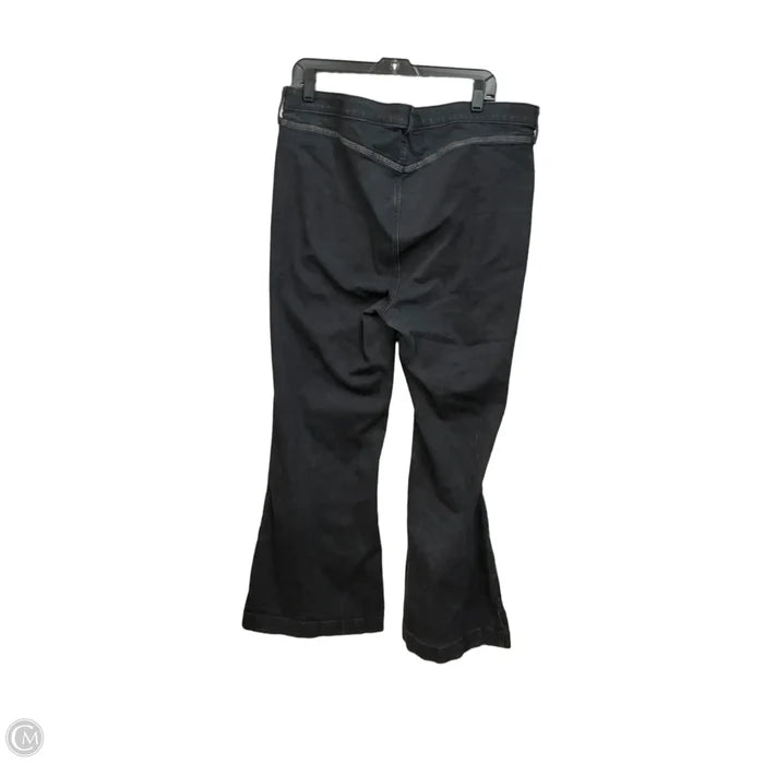 Jeans Flared By Torrid In Black Denim, Size: 18
