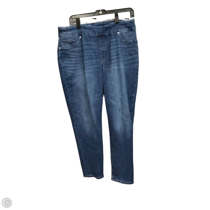 Jeans Jeggings By Chicos In Blue Denim, Size: 14