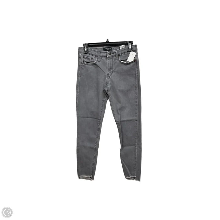 Jeans Skinny By Banana Republic In Grey Denim, Size: 4