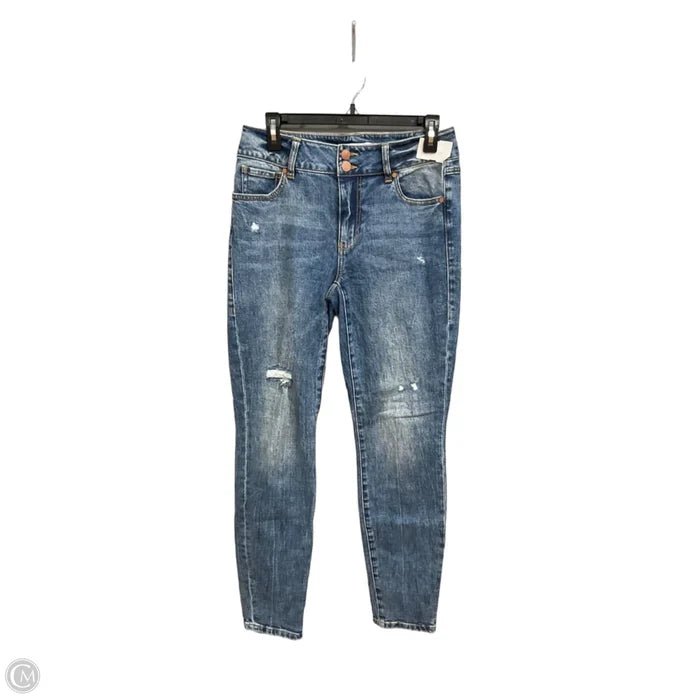 Jeans Skinny By Cabi In Blue Denim, Size: 6