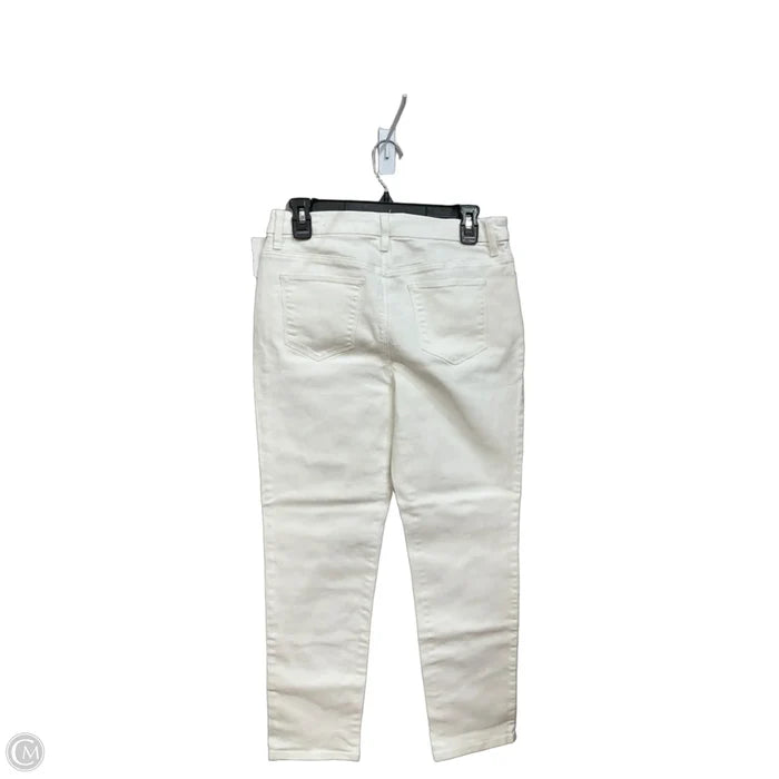 Jeans Skinny By Chicos In White Denim, Size: 4