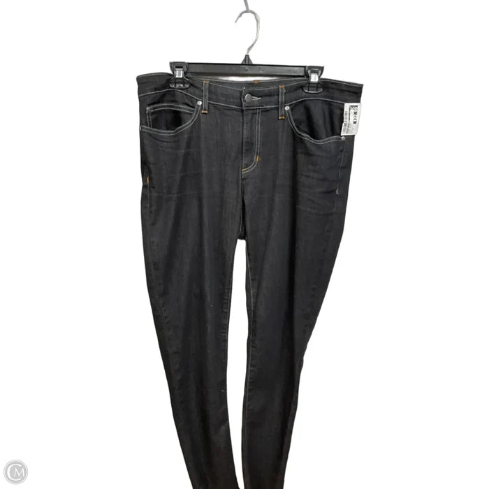Jeans Skinny By Eileen Fisher In Black Denim, Size: 12