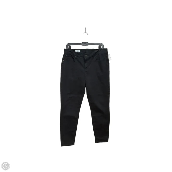 Jeans Skinny By Gap In Black Denim, Size: 14