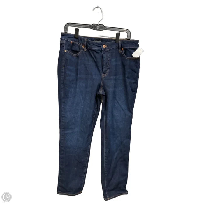 Jeans Skinny By Talbots In Blue Denim, Size: 14