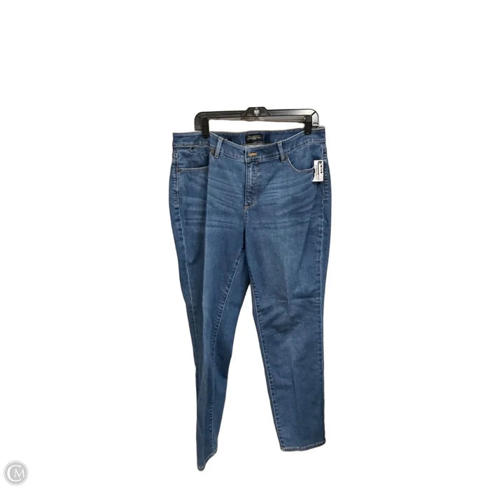 Jeans Skinny By Talbots In Blue Denim, Size: 16