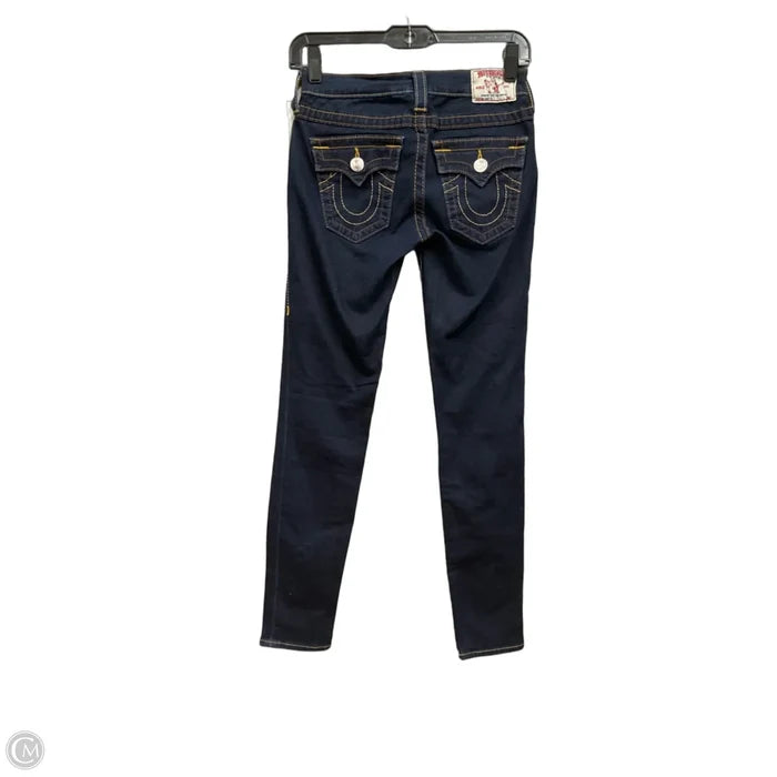 Jeans Skinny By True Religion In Blue Denim, Size: 0