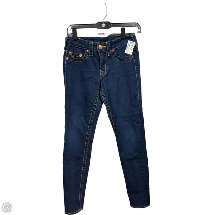 Jeans Skinny By True Religion In Blue Denim, Size: 4