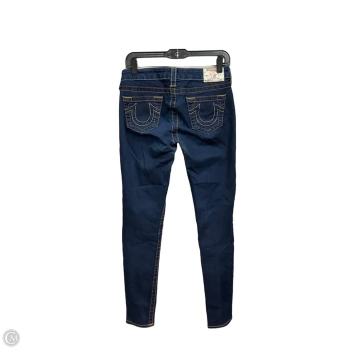 Jeans Skinny By True Religion In Blue Denim, Size: 4
