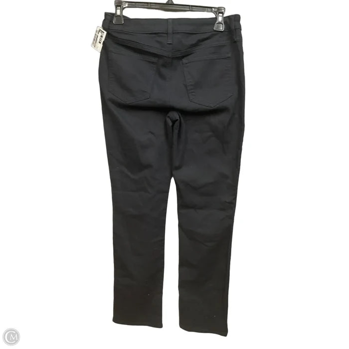 Jeans Straight By Chicos In Black Denim, Size: 2