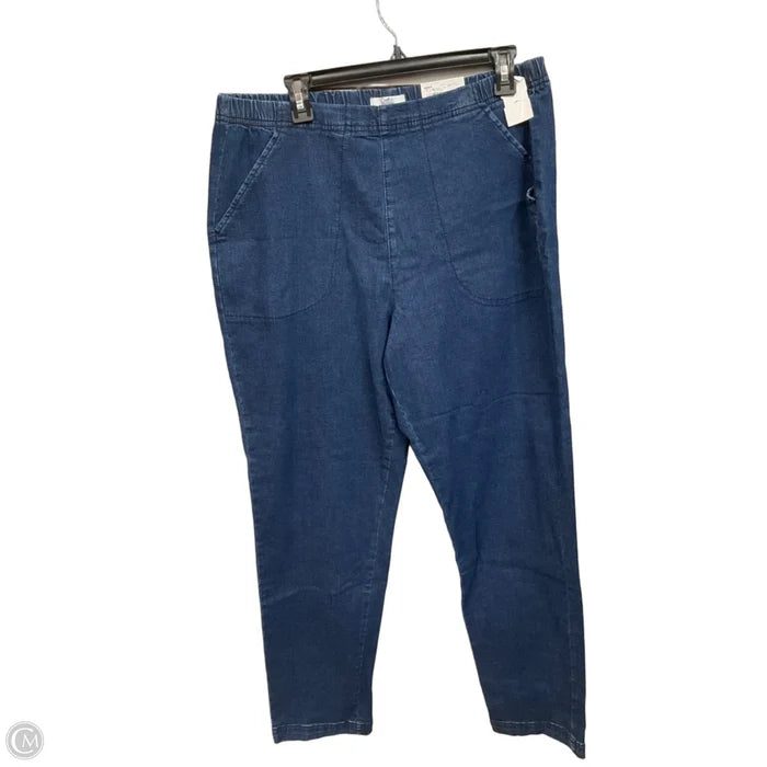 Jeans Straight By Croft And Barrow In Blue Denim, Size: 16