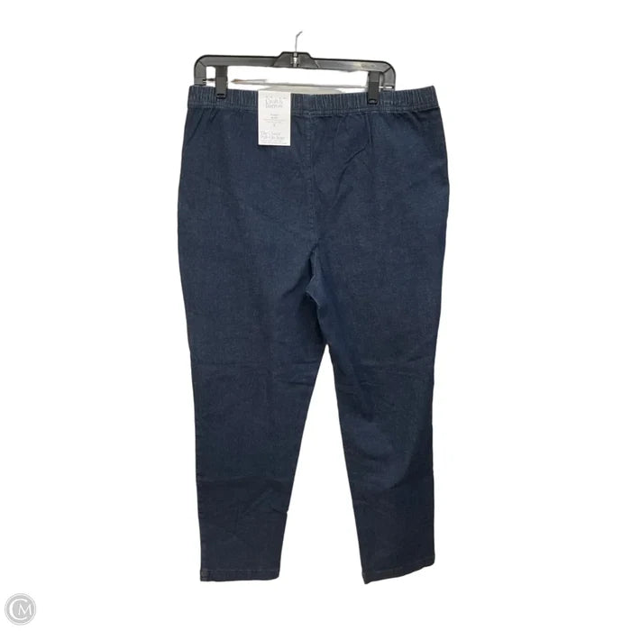 Jeans Straight By Croft And Barrow In Blue Denim, Size: 16