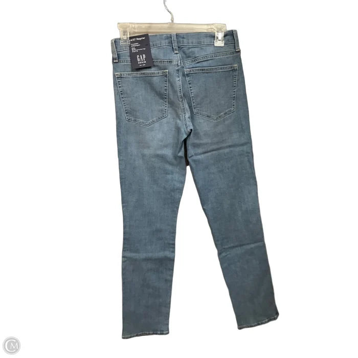 Jeans Straight By Gap In Blue Denim, Size: 4