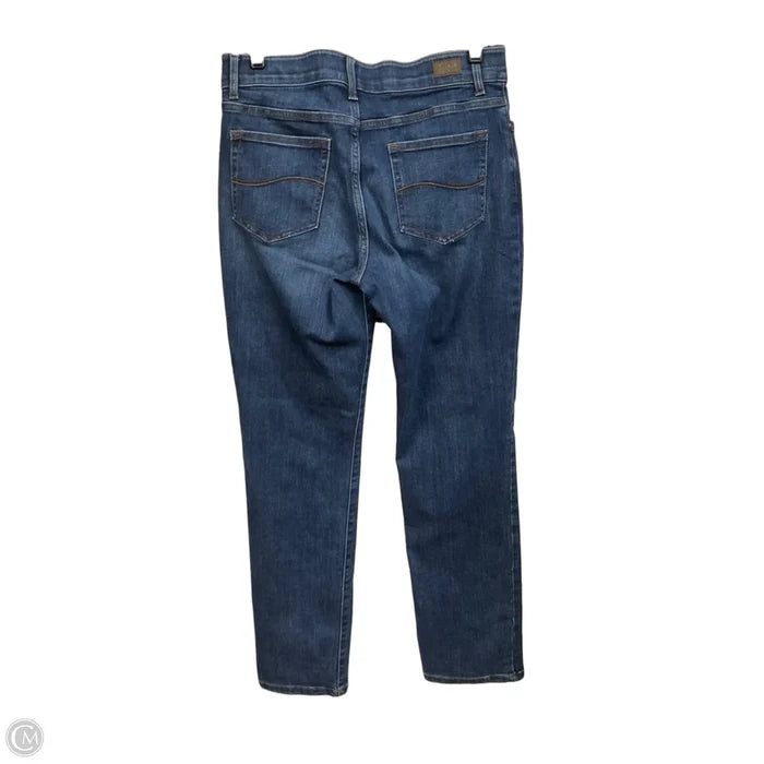 Jeans Straight By Lee In Blue Denim, Size: 10