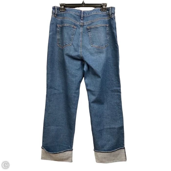 Jeans Straight By Loft In Blue Denim, Size: 10
