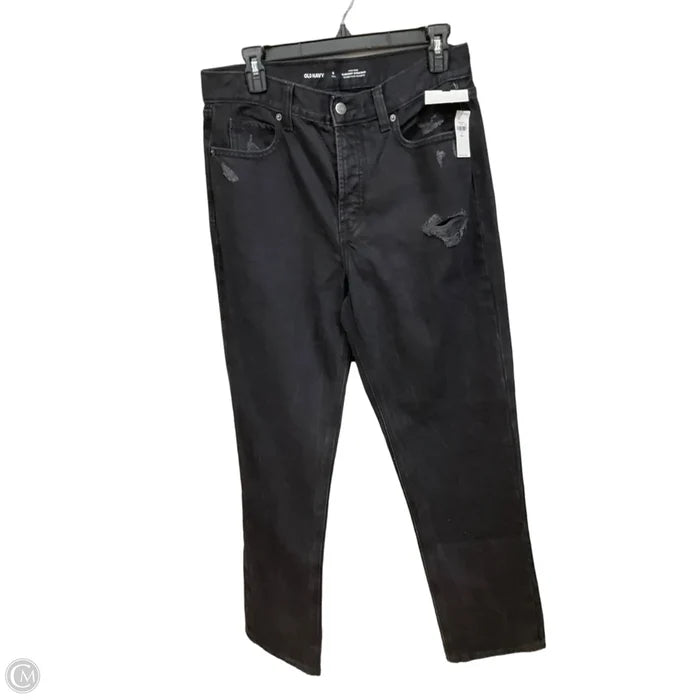 Jeans Straight By Old Navy In Black Denim, Size: 6