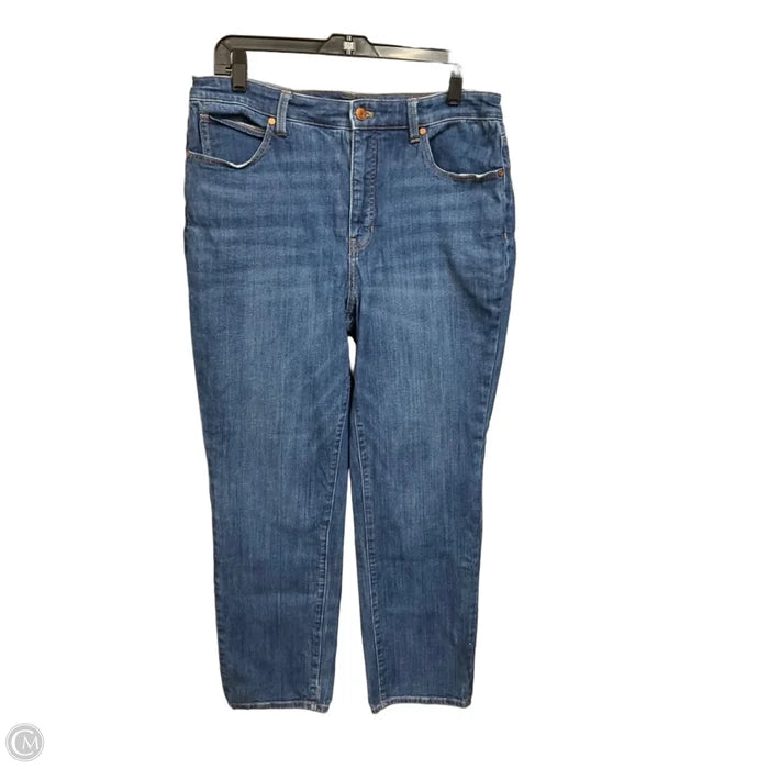 Jeans Straight By Talbots In Blue Denim, Size: 12