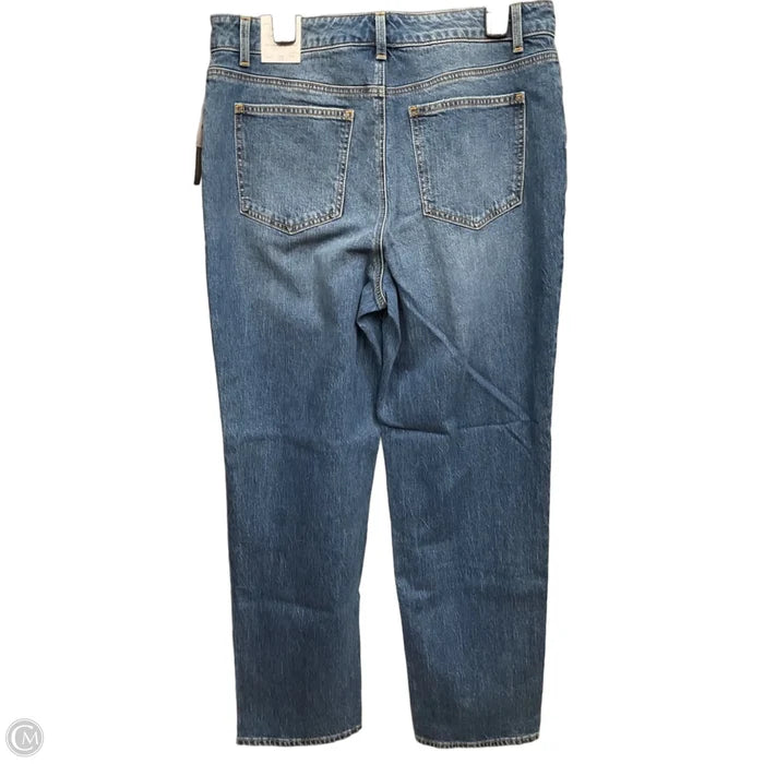 Jeans Straight By Talbots In Blue Denim, Size: 12