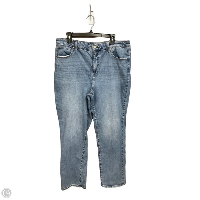 Jeans Straight By Talbots In Blue Denim, Size: 16