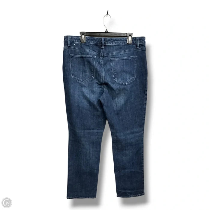 Jeans Straight By Talbots In Blue Denim, Size: 16
