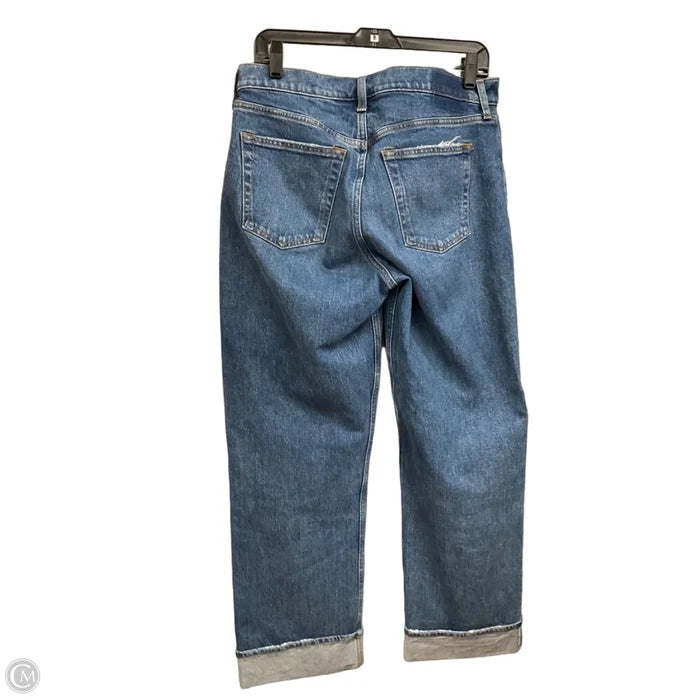 Jeans Wide Leg By Abercrombie And Fitch In Blue Denim, Size: 6